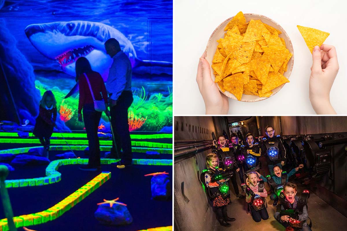 Glow in the dark of lasergamen + tortillachips bij All in Echt