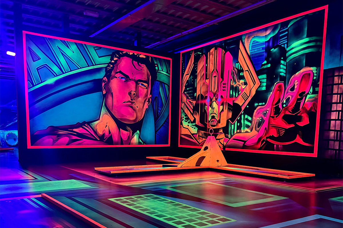 Glow in the dark Minigolf bij Van der Ende Racing & Fun + evt. lasergame