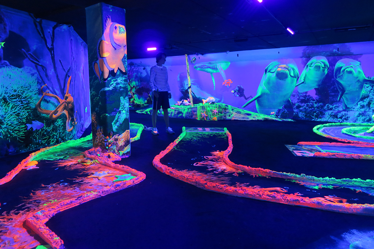Glow in the Dark Midgetgolf bij Coronel