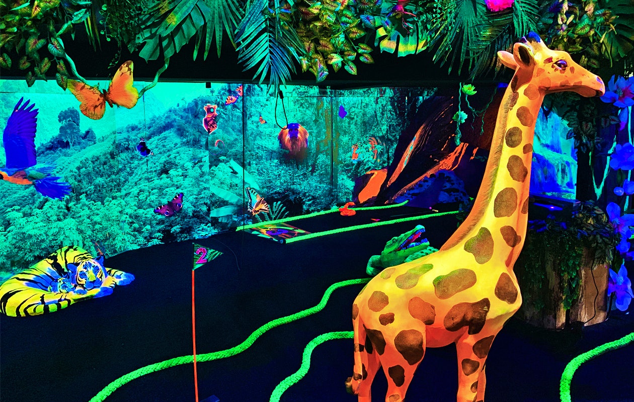 Glow in the Dark Midgetgolf bij Coronel