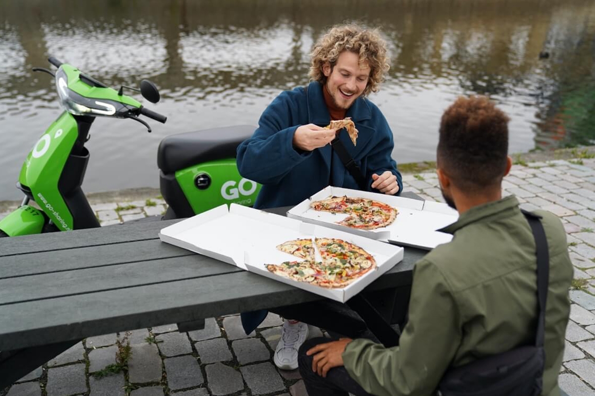 50 min e-scooter of 63 min e-bike via GO Sharing