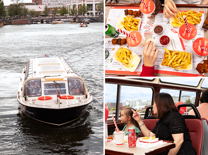Rondvaart op de grachten in Amsterdam met FEBO-snacks