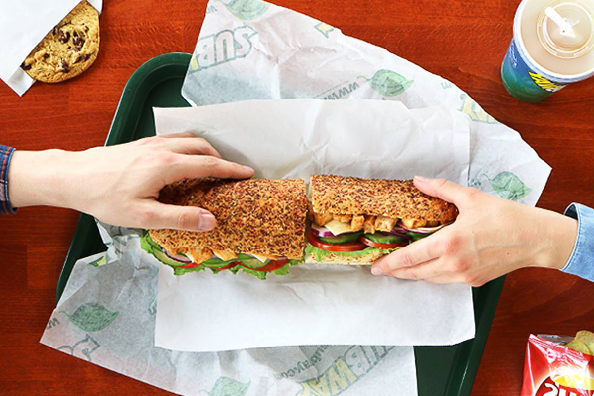 Grote Sub (30 cm) + cookie bij Subway Beverwijk