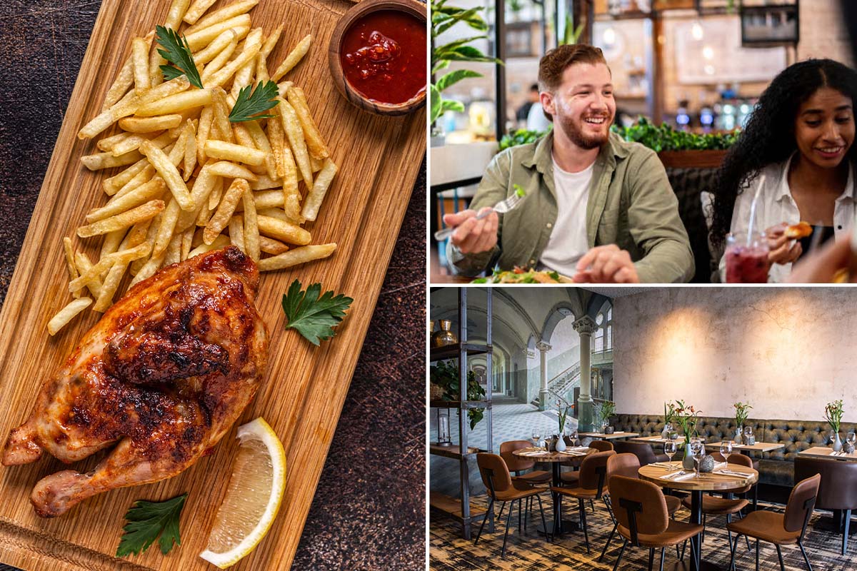 Halve kip + friet + salade op woensdag bij Dimitri's