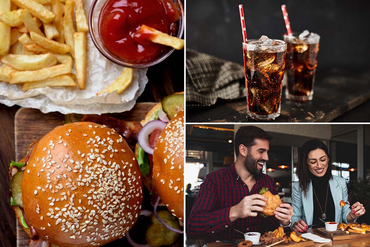 Hamburgermenu incl. friet en drankje bij Tasty's 