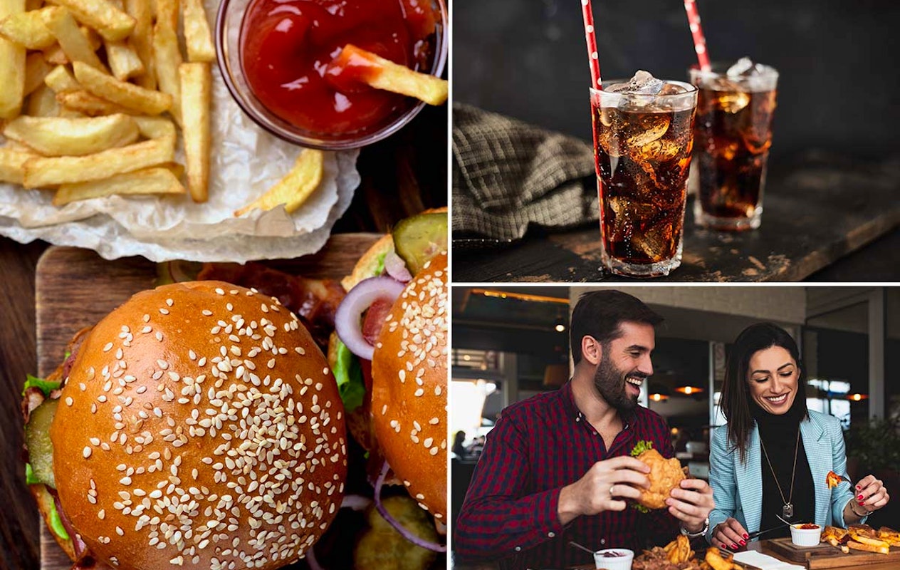 Hamburgermenu incl. friet en drankje bij Tasty's