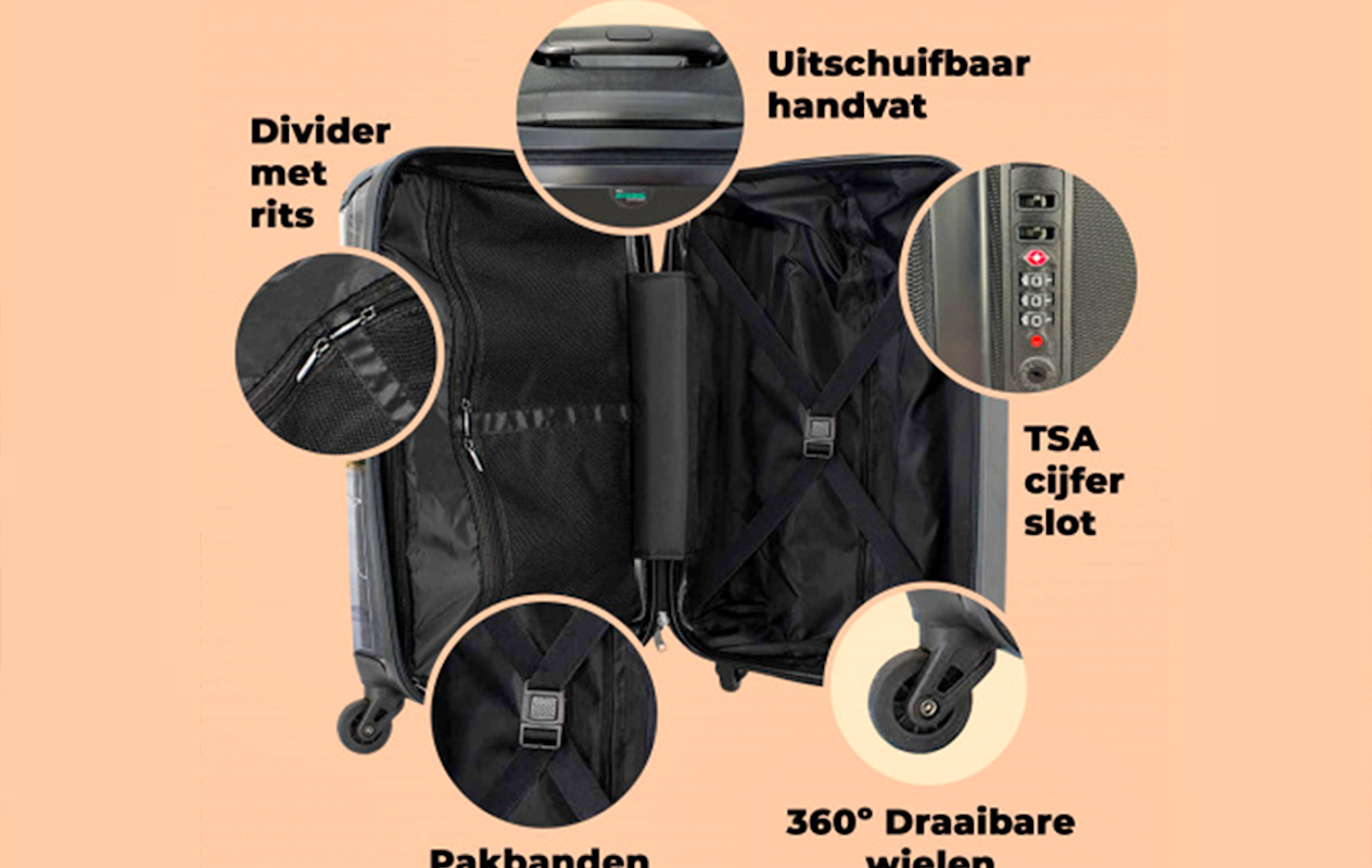 Handbagage koffer van NoBoringSuitcases