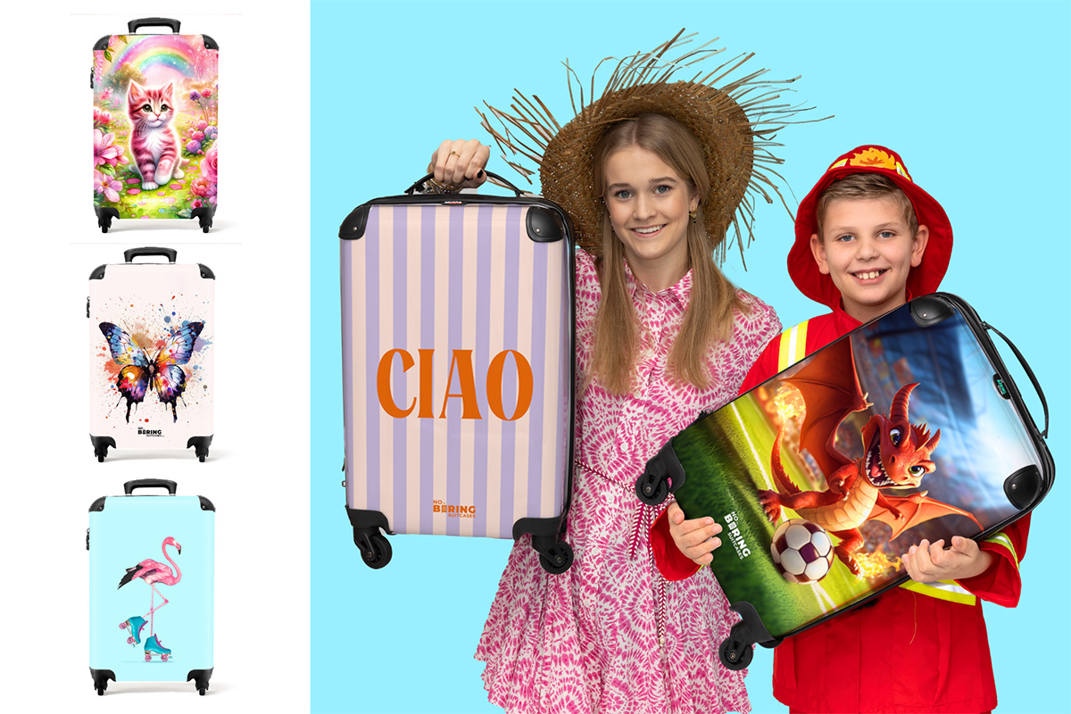 Handbagage koffer van NoBoringSuitcases