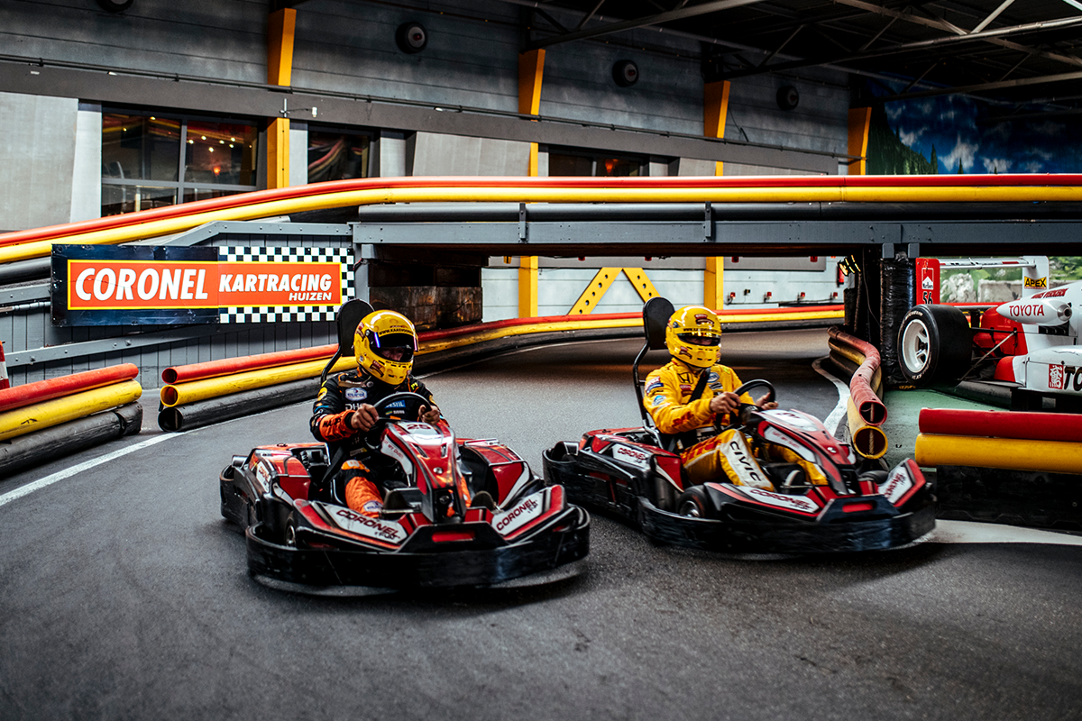 1 of 2 heats karten bij Coronel Kartracing