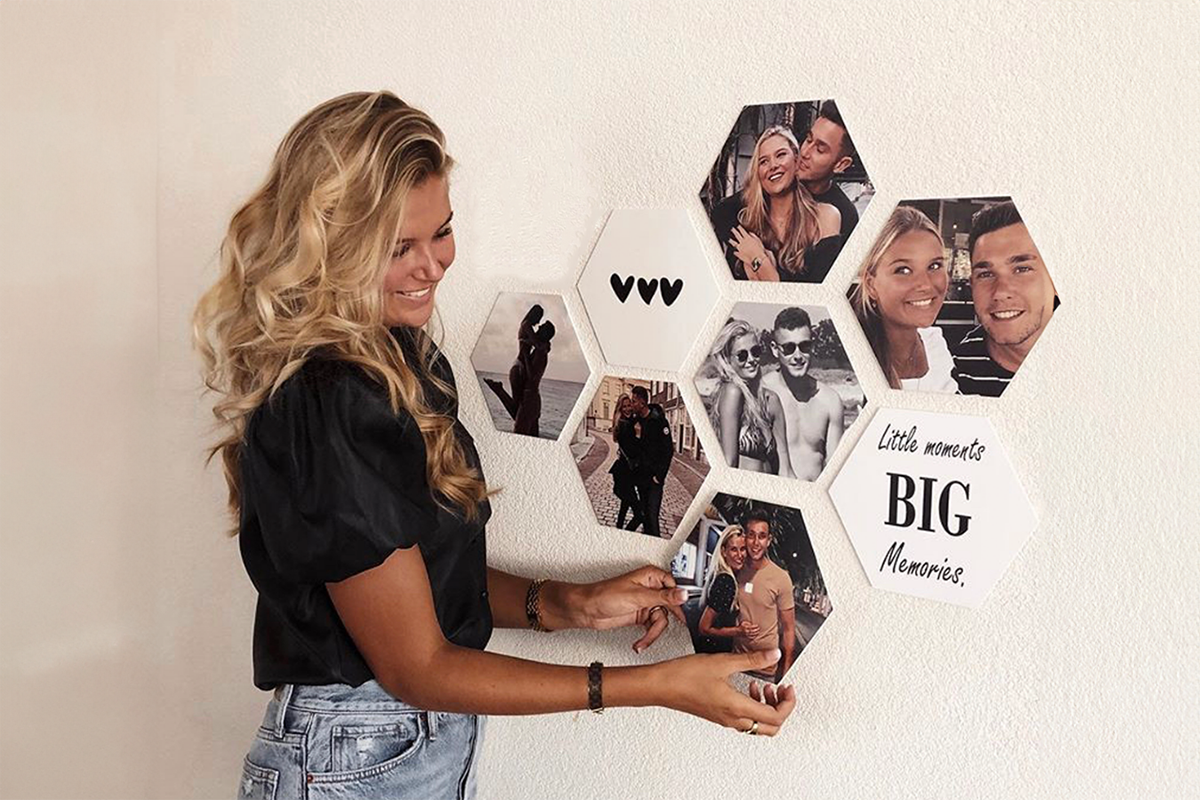 Hexagon collage via CanvasCompany (8 stuks)