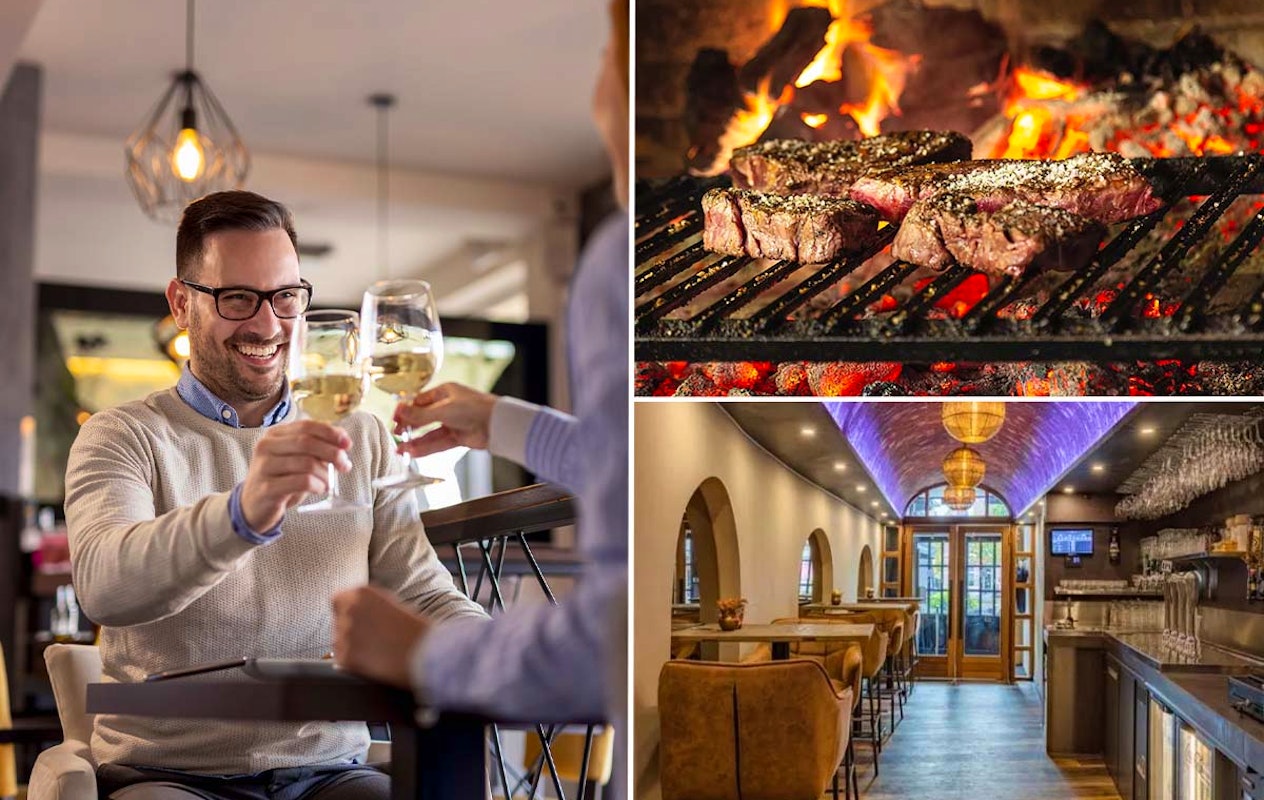 Hoofdgerecht Tres Carnes + frites + salade bij El Puerto