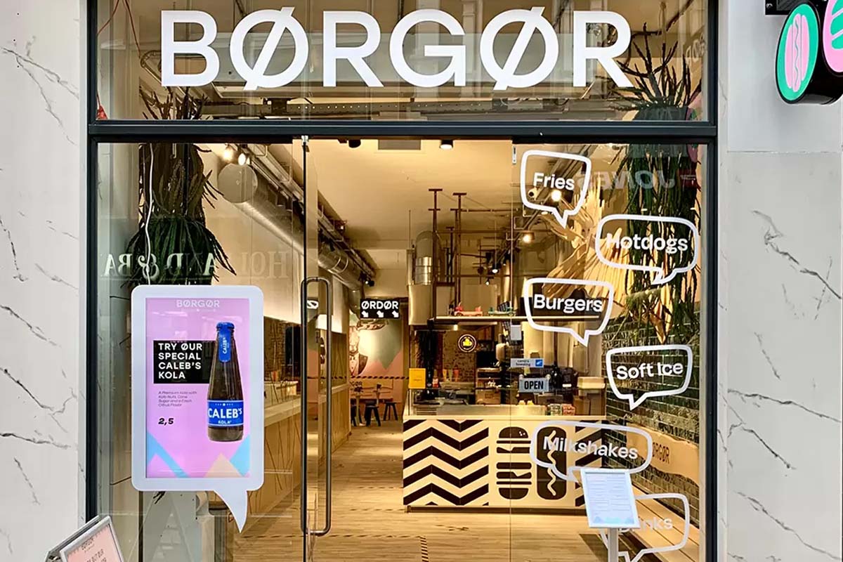 Hotdog of burger menu + friet + milkshake of warme drank bij BØRGØR 