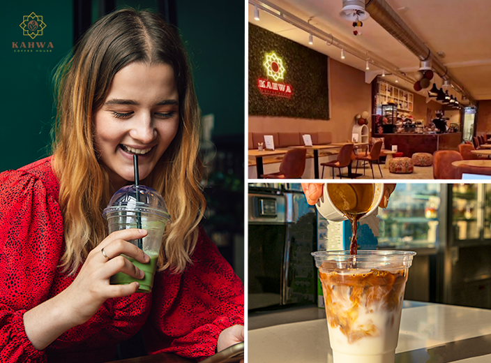 Ijskoffie of (iced) matcha latte