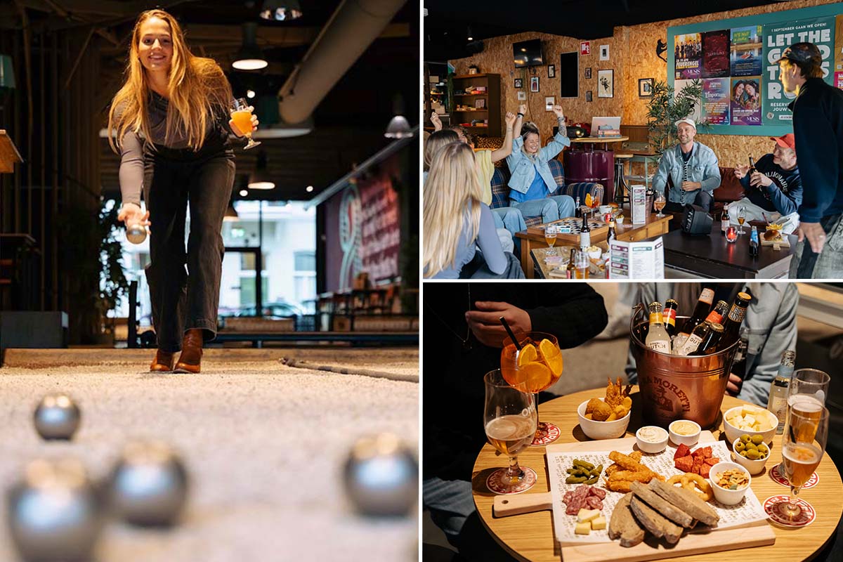 Potje jeu de boules + bittergarnituur en drankje(s)