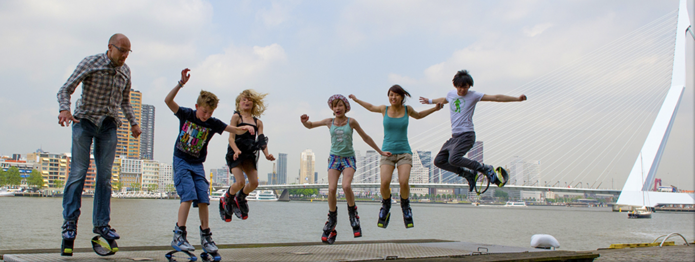 Kangoo jumpen door Rotterdam