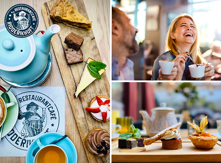 Koffie of thee + gebak naar keuze bij Ridderikhoff