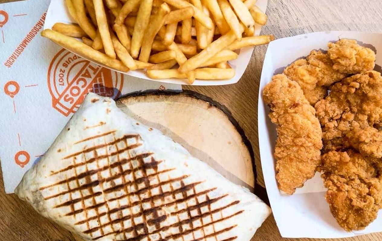 Large taco + drankje van de dag bij O'Tacos