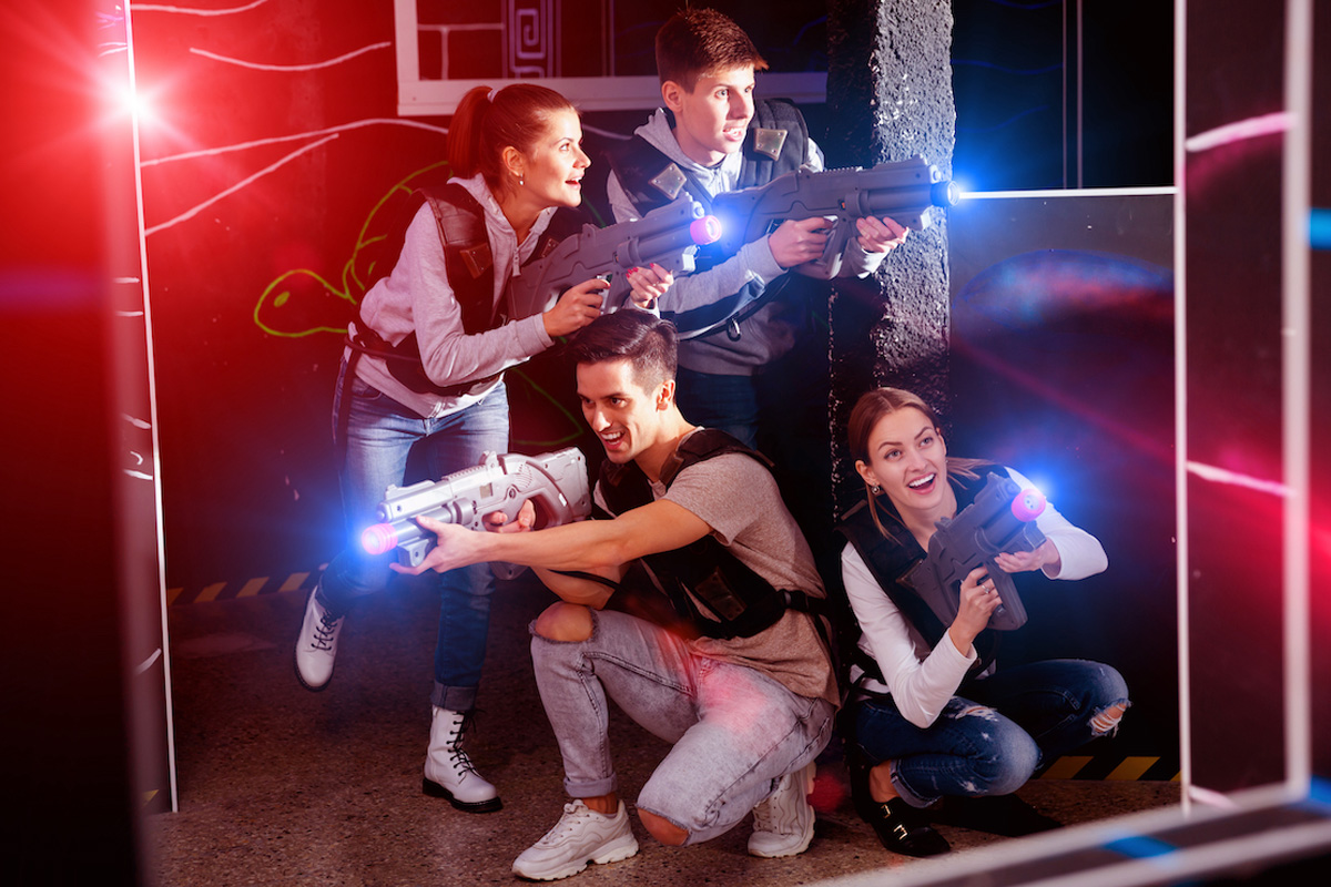 Lasergamen bij Bart & Bites 