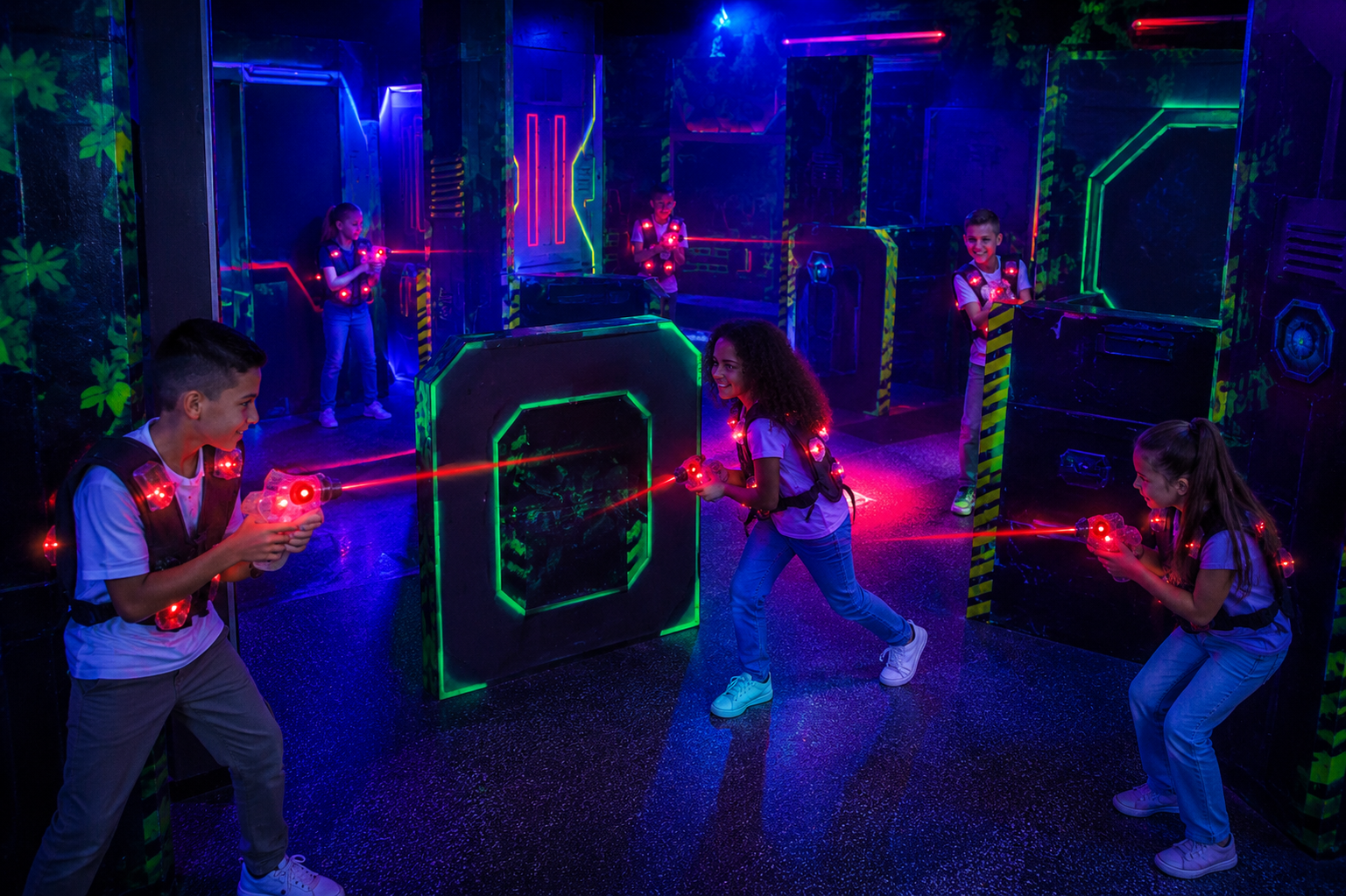Lasergamen incl. onbeperkt ranja & zakje chips