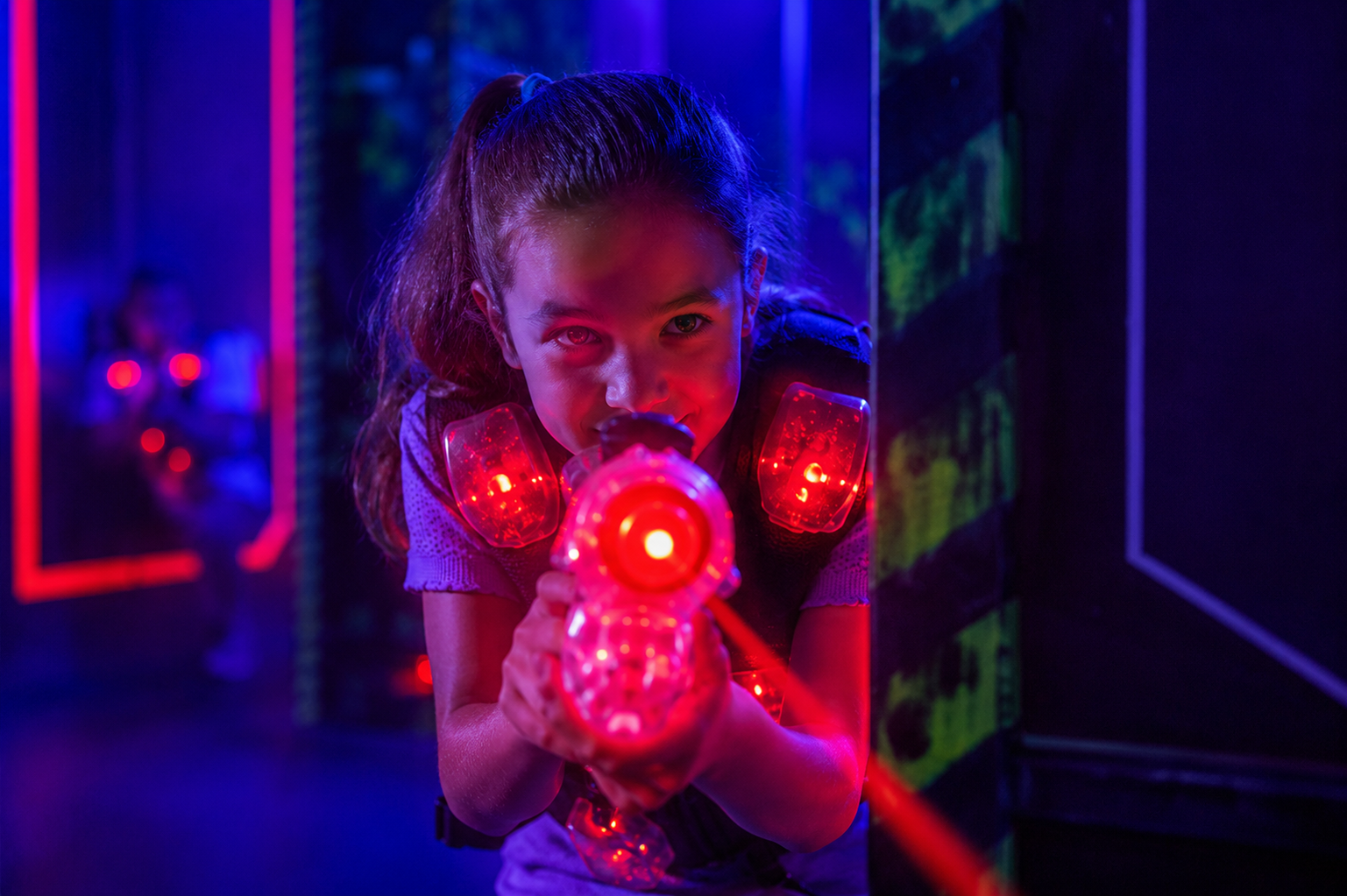 Lasergamen incl. onbeperkt ranja & zakje chips