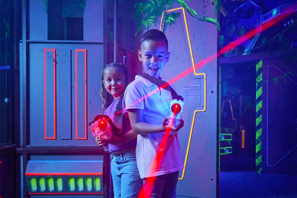 Lasergamen incl. onbeperkt ranja & zakje chips