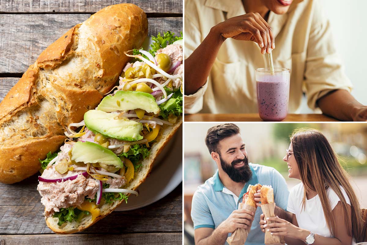 Lunch to go bij D-Break: Broodje + smoothie