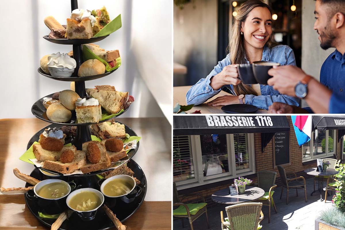 Uitgebreide lunchtoren bij Brasserie 1718