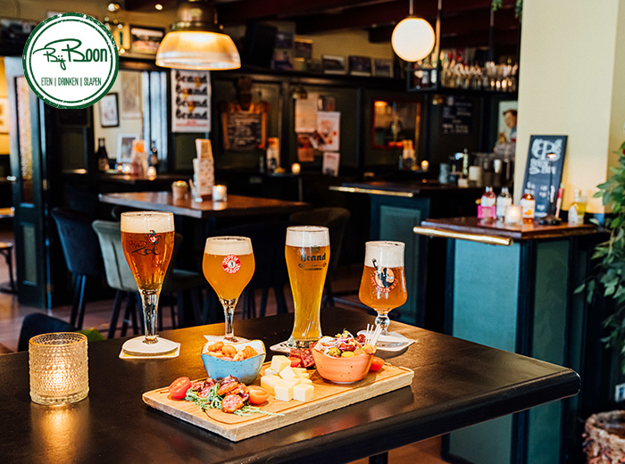 Bierproeverij met 5 tapbieren + borrelplank bij Bij Boon