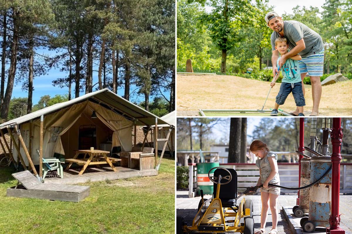 Midweek of weekend in Safaritent of Bungalowtent op Vakantiepark de Bergen