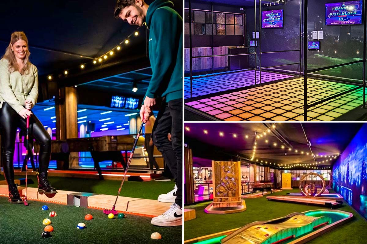 Minigolf & pixelvloer + 2 bollen ijs bij Franky’s Hoorn