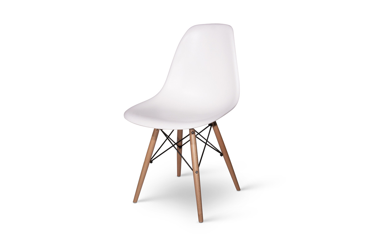 DSW Design Chaises de salle à manger blanches (2 pièces)