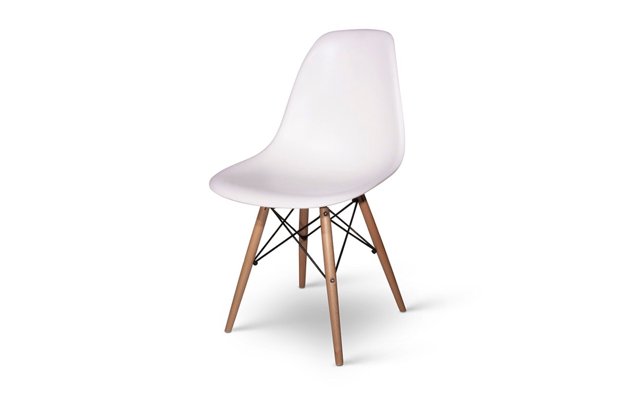 DSW Design eetkamerstoelen wit (2 stuks)