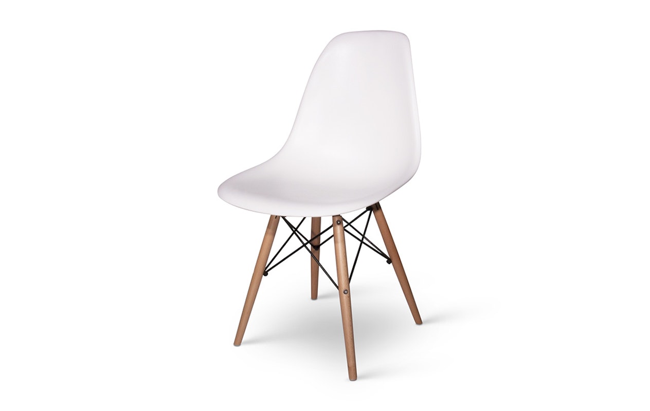 DSW Design eetkamerstoelen wit (2 stuks)