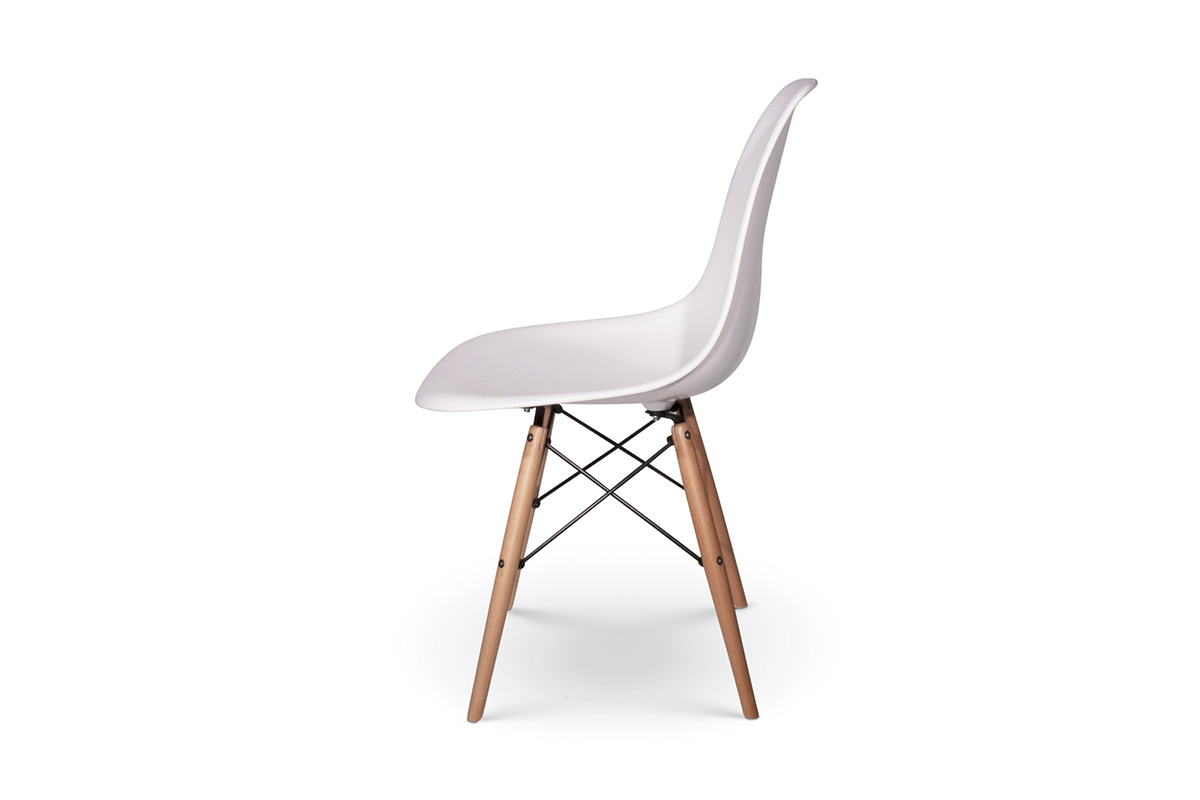 DSW Design Chaises de salle à manger blanches (2 pièces)
