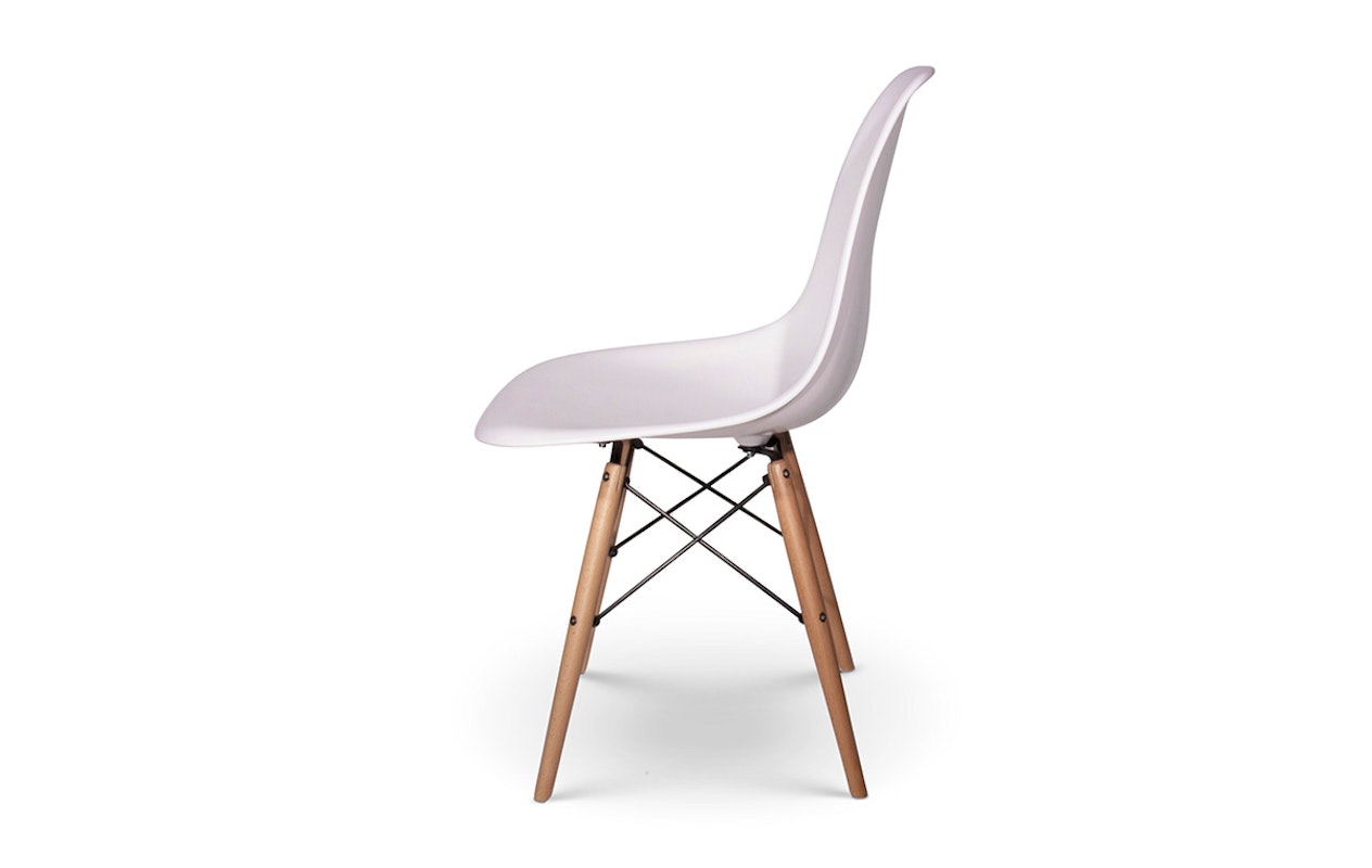 DSW Design eetkamerstoelen wit (2 stuks)
