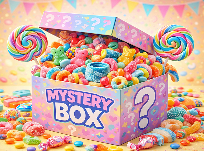 Mystery box van De Snoepbox t.w.v. €20