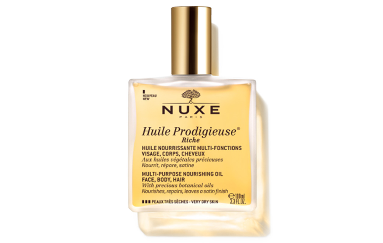 Nuxe verzorgingspakket van olie, zonnebrand en douchegel