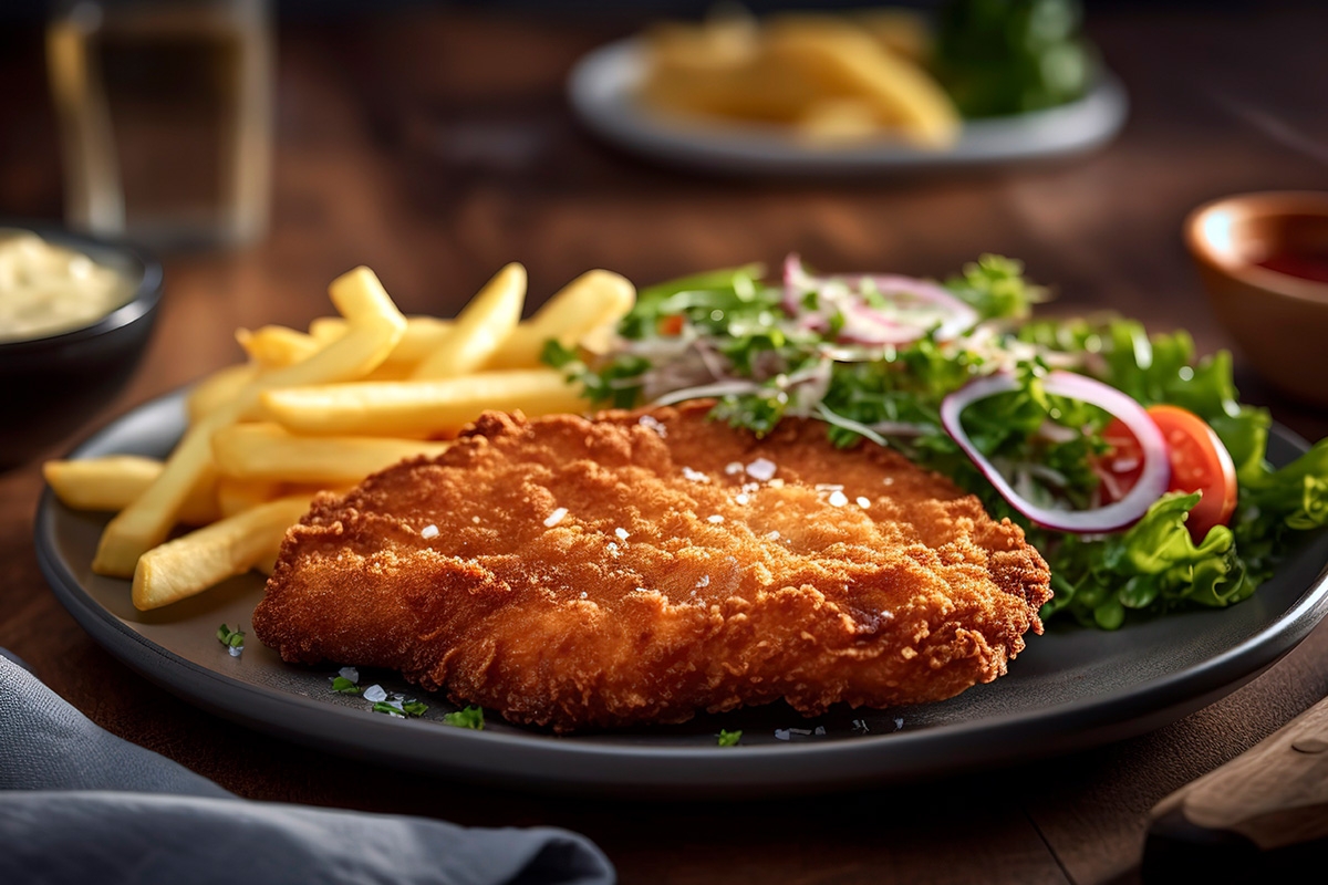 Onbeperkt schnitzels of kip eten + drankjes bij 't Perron Eten & Drinken