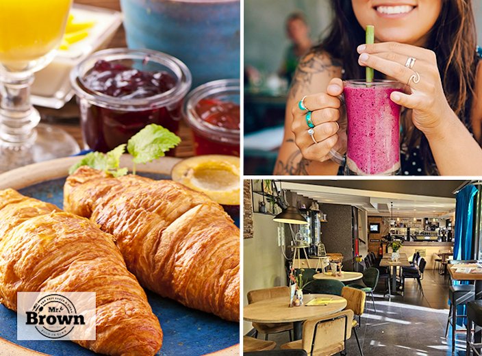 Ontbijtmenu + smoothie bij Mr. Brown