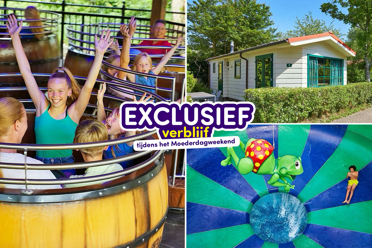 Verblijf met Moederdag 3 nachten in een 4-persoons accommodatie op Duinrell
