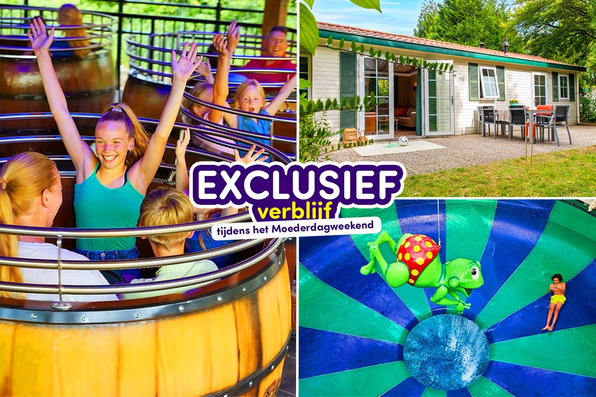 Verblijf met Moederdag 3 nachten in een 6-persoons accommodatie op Duinrell