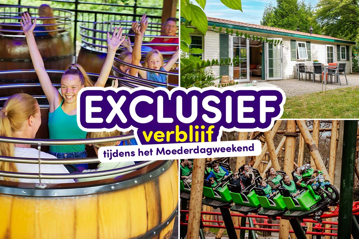 Verblijf met Moederdag 3 nachten in een accommodatie op Duinrell