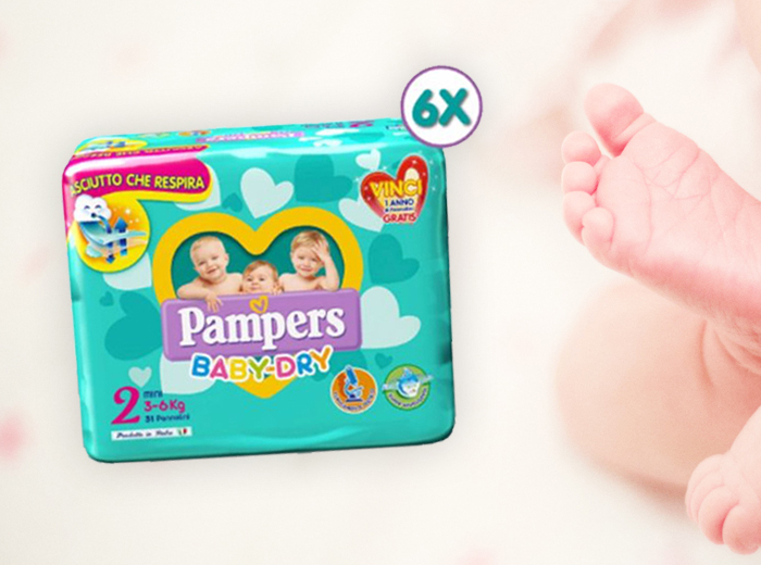 Pampers Baby-Dry Luiers Maat 2 - 186 stuks