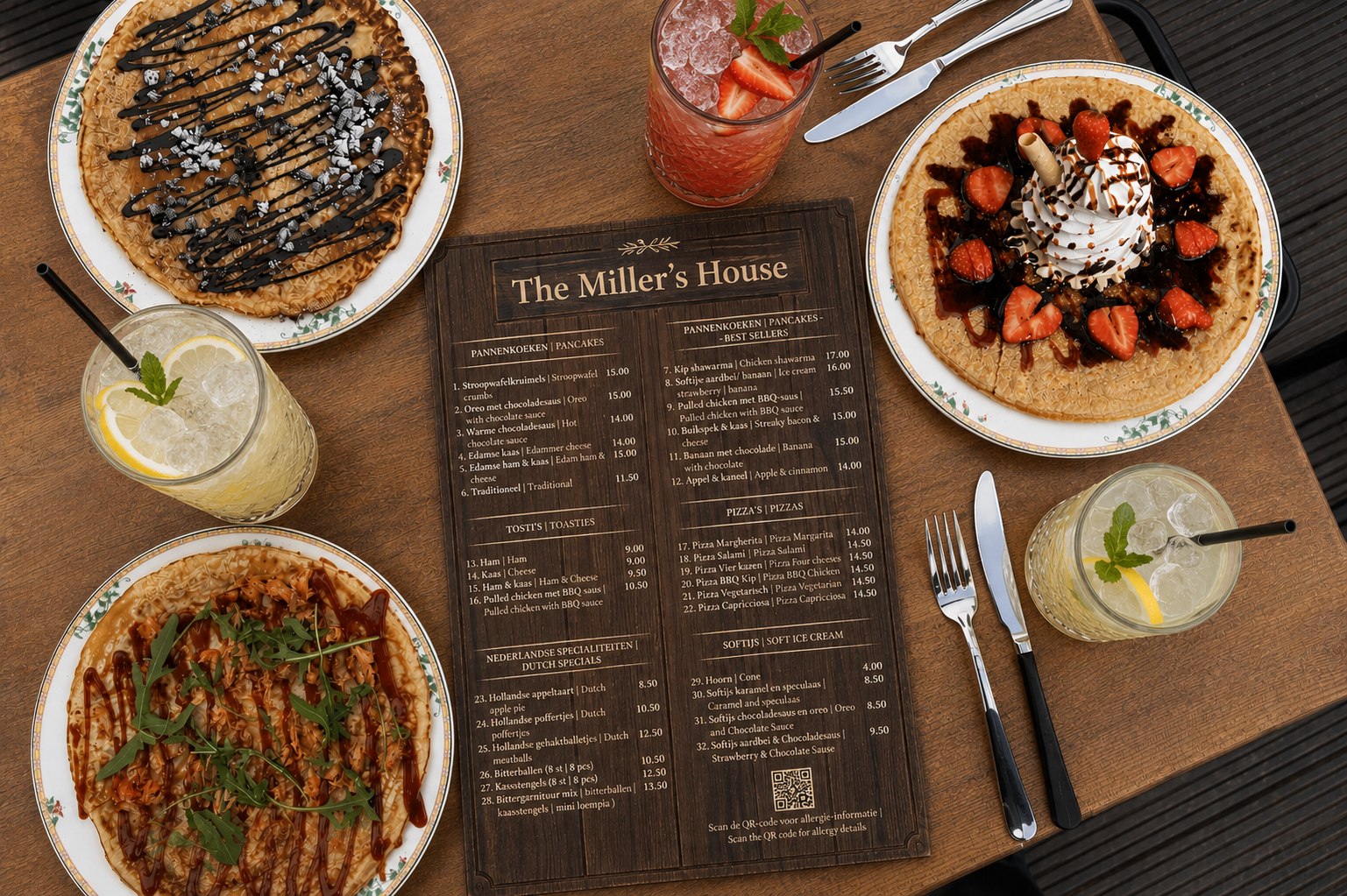 Onbeperkt pannenkoeken eten bij The Miller's House