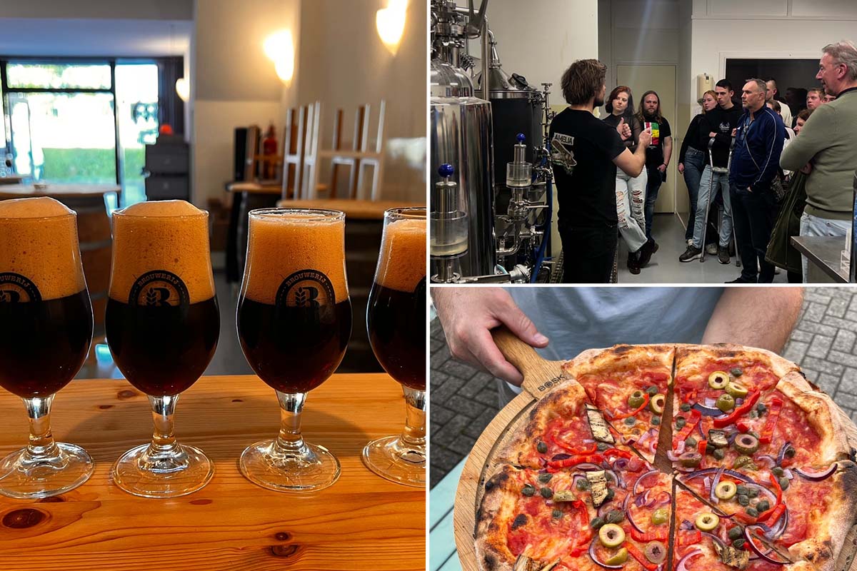 Rondleiding bierbrouwerij incl. proeverij + pizza én snacks (4 uur)