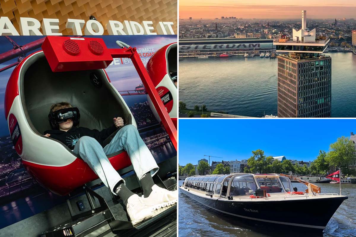 Rondvaart Amsterdam (75 min) + entree Amsterdam VR Ride