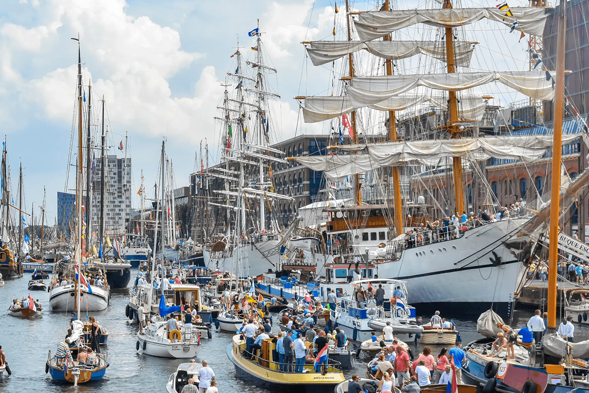 SAIL Amsterdam 2025 rondvaart incl. kaasplank + drankje (2 uur)