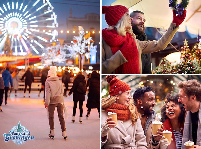 Schaatsen Winterstad Groningen + consumpties + reuzenrad en trein