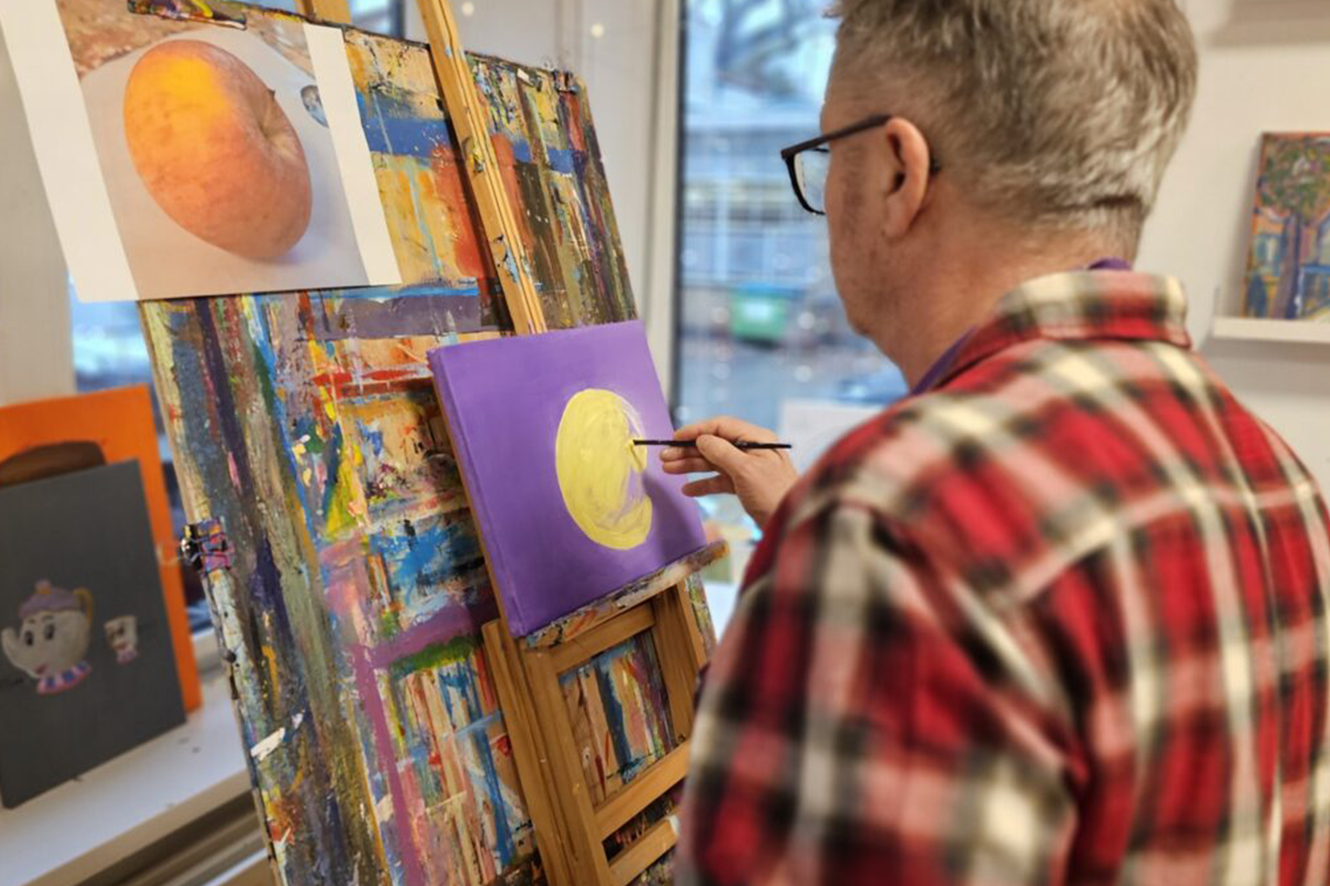 Schilderworkshop naar keuze (2 of 2,5 uur) + koffie/thee 