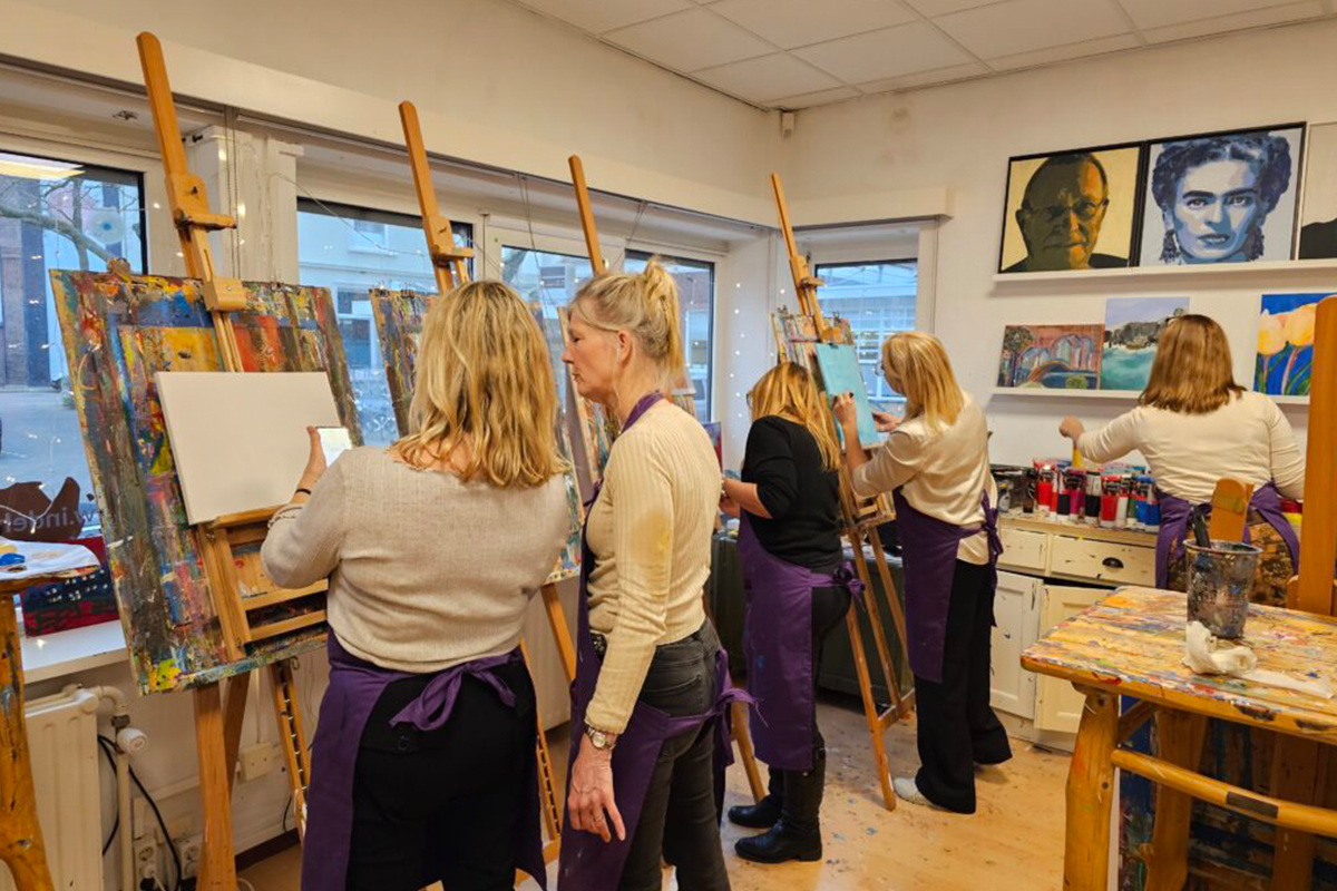 Schilderworkshop naar keuze (2 of 2,5 uur) + koffie/thee 